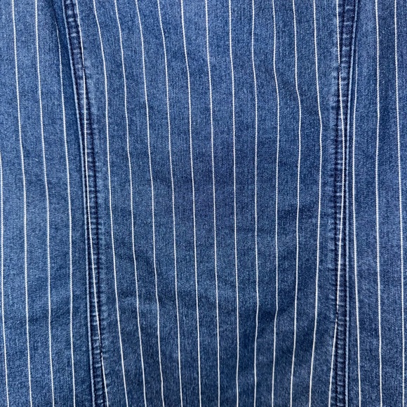 FOREVER 21 Pinstriped Denim Mini Dress size S - Picture 6 of 11